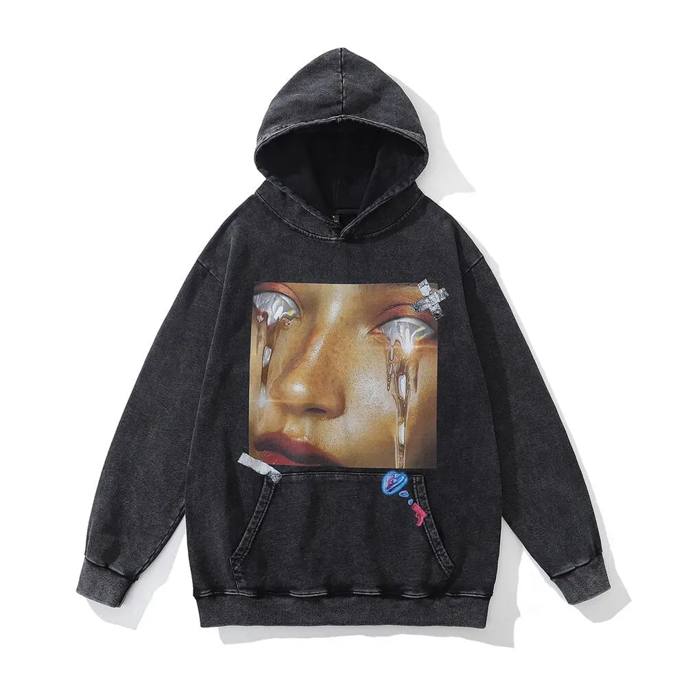 Cry baby Y2K Street-wear hoodie