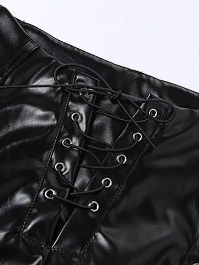 Laced Leather Pants